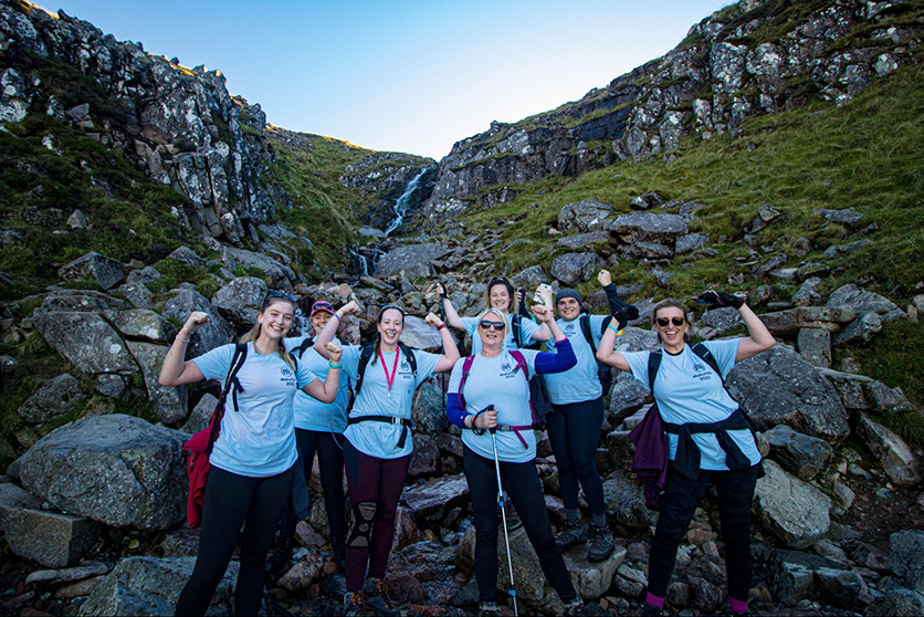 Seven MakaHikers on Ben Nevis in 2022